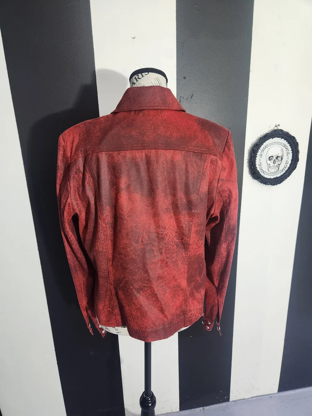 Red Stud Leather Jacket - Picture 4 of 7